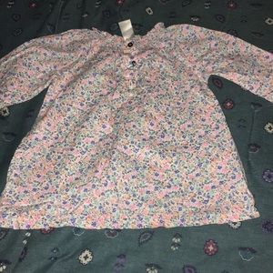 Cute casual floral viscose top
